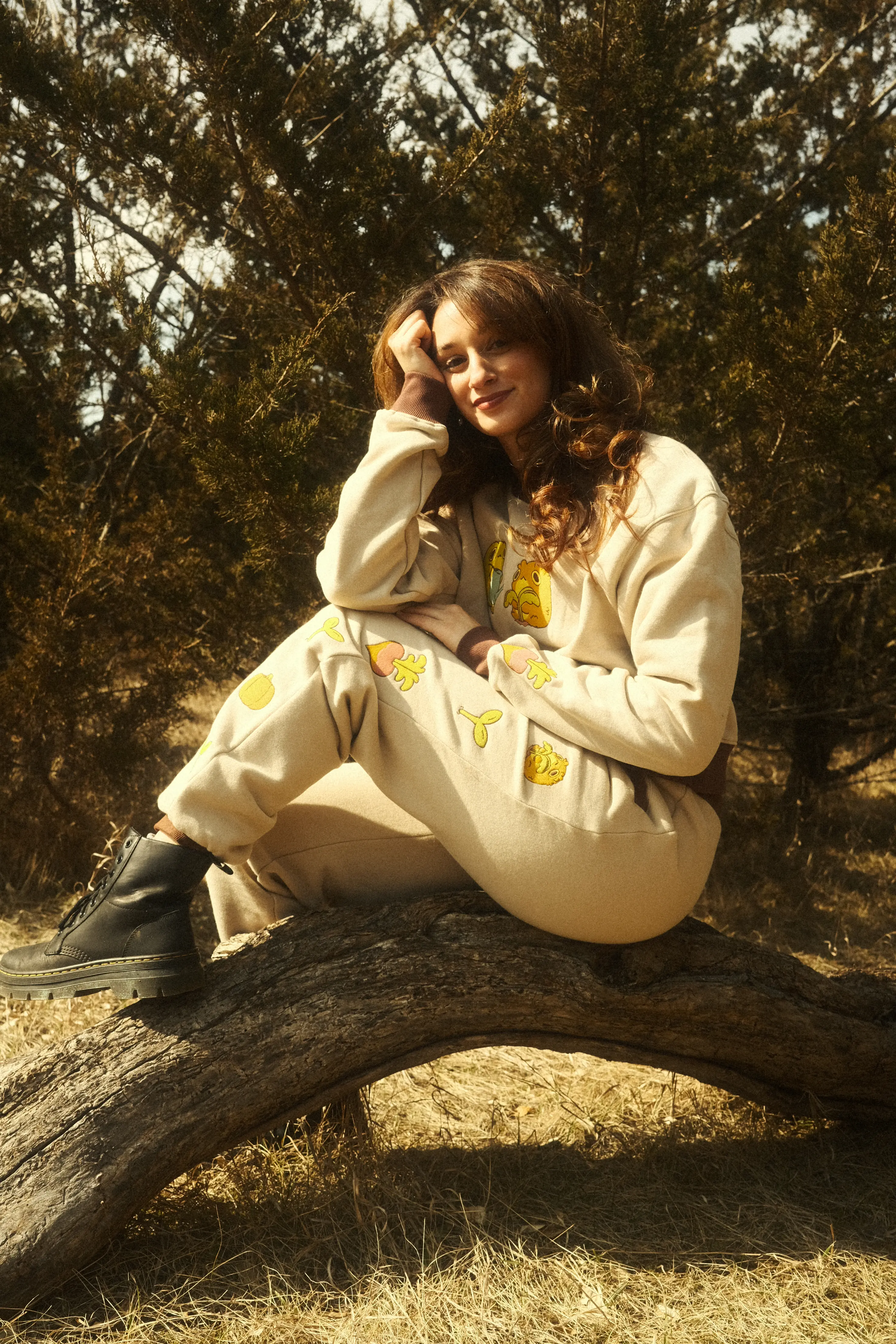 Beige Farming Sweat Pants - Image 4