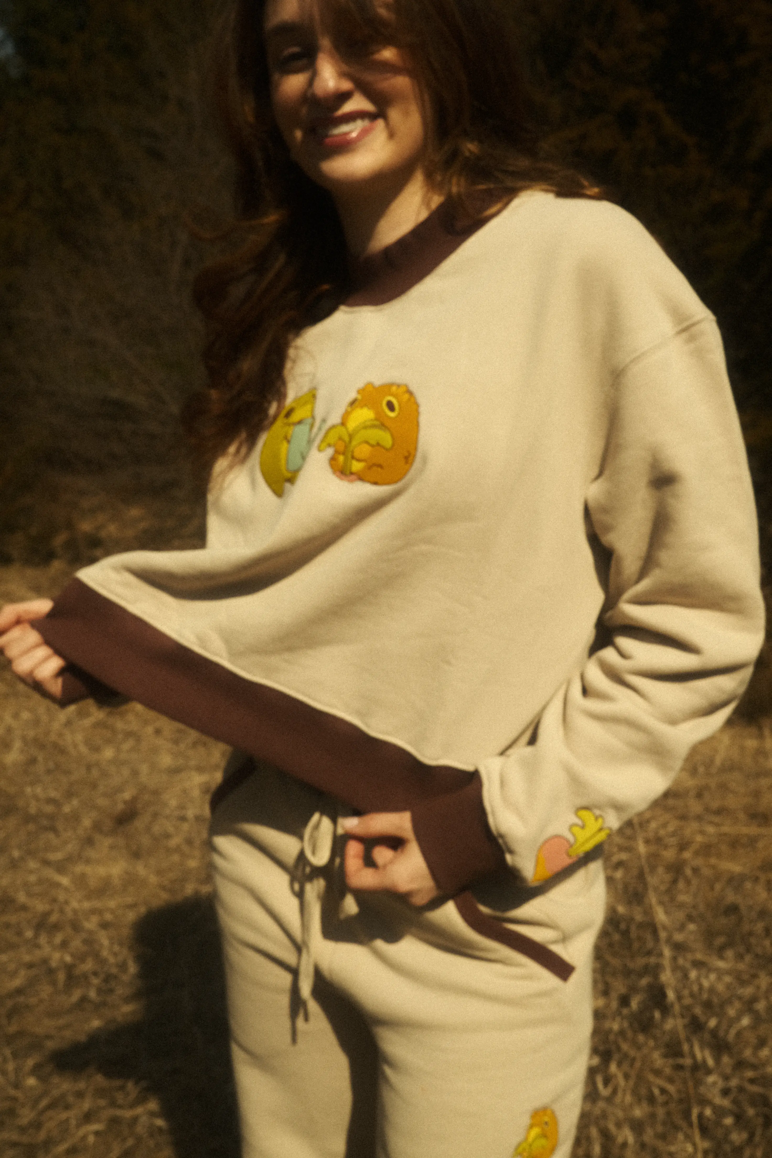 Beige Farming Sweat Pants - Image 5